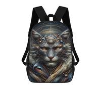 sinyumoney 17 Inch Steampunk Cat Art Print School Backpack School Bags for Girls Boys Backpack with Pocket Fashion School Bag Kids Backpack