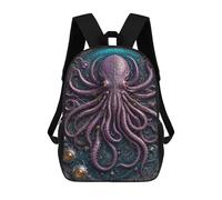 sinyumoney 17 Inch Steampunk Cthulhu School Backpack School Bags for Girls Boys Backpack with Pocket Fashion School Bag Kids Backpack