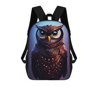 sinyumoney 17 Inch The Owl Fantasy Backpack 3D Printed Children's School Backpack for Kids High Capacity Travel Rucksacks Book Bags Kids School Bag Back Pack