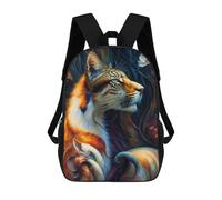 sinyumoney 17 Inch Tiger Fantasy Art Print Backpacks Kids School Backpack School Bag 3D Printed for Boys Elementary And Middle School Students