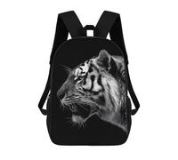 sinyumoney 17 Inch Tiger Portrait Poster Backpack 3D Printed Children's School Backpack for Kids High Capacity Travel Rucksacks Book Bags Kids School Bag Back Pack