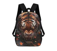 sinyumoney 17 Inch Tiger Roar Power Wildlife Backpacks Kids School Backpack School Bag 3D Printed for Boys Elementary And Middle School Students