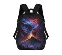 sinyumoney 17 Inch Volcanic Night Sky Casual Daypack Backpacks for Girls Boys High College Knapsack Travel Laptop Rucksack College Bookbag