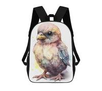 sinyumoney 17 Inch Watercolor Baby Eagle Art Backpack 3D Printed Children's School Backpack for Kids High Capacity Travel Rucksacks Book Bags Kids School Bag Back Pack