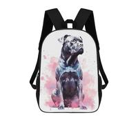 sinyumoney 17 Inch Watercolor Cane Corso School Backpack School Bags for Girls Boys Backpack with Pocket Fashion School Bag Kids Backpack
