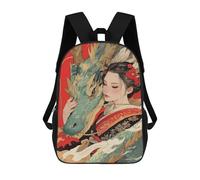 sinyumoney 17 Inch Whispers of The Dragon Backpack, Children's Backpack, Student School Bag Bookbag Rucksack, 3D Printed for Boys Girls