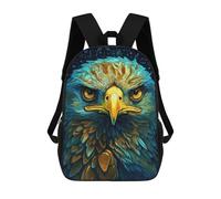 sinyumoney 17 Inch Wild Neon Eagle Backpack, Children's Backpack, Student School Bag Bookbag Rucksack, 3D Printed for Boys Girls