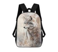 sinyumoney 17 Inch Wolf in The Wild Casual Daypack Backpacks for Girls Boys High College Knapsack Travel Laptop Rucksack College Bookbag