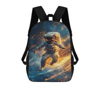 sinyumoney 17inch Astronaut Floating in Space-14 Kids School Backpack 3D Printed Fashion School Bag Casual School Bag for Boys Elementary And Middle School Students