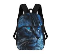 sinyumoney 17inch Cat Close Up Kids School Backpack 3D Printed Fashion School Bag Casual School Bag for Boys Elementary And Middle School Students