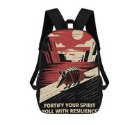 sinyumoney 17inch Children's Backpack 3D Printed Armadillo Resilience Schoolbag Student Daypack Fashion Casual Lightweight School Bags for School College Travel