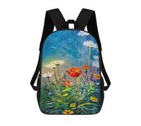 sinyumoney 17inch Children's Backpack 3D Printed Bouquet of Sunflowers Schoolbag Student Daypack Fashion Casual Lightweight School Bags for School College Travel
