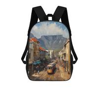 sinyumoney 17inch Children's Backpack 3D Printed Cape Town South Africa Schoolbag Student Daypack Fashion Casual Lightweight School Bags for School College Travel