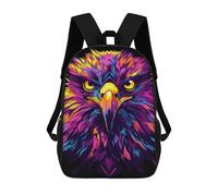 sinyumoney 17inch Children's Backpack 3D Printed Colorful Eagle Illustration Schoolbag Student Daypack Fashion Casual Lightweight School Bags for School College Travel