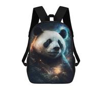 sinyumoney 17inch Children's Backpack 3D Printed Cosmic Panda Portrait-6 Schoolbag Student Daypack Fashion Casual Lightweight School Bags for School College Travel