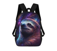 sinyumoney 17inch Children's Backpack 3D Printed Cosmic Sloth Portrait-5 Schoolbag Student Daypack Fashion Casual Lightweight School Bags for School College Travel