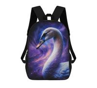 sinyumoney 17inch Children's Backpack 3D Printed Cosmic Swan Art Print-7 Schoolbag Student Daypack Fashion Casual Lightweight School Bags for School College Travel