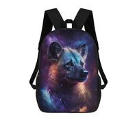 sinyumoney 17inch Children's Backpack 3D Printed Cosmic Wolf Portrait-37 Schoolbag Student Daypack Fashion Casual Lightweight School Bags for School College Travel