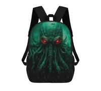 sinyumoney 17inch Children's Backpack 3D Printed Cthulhu Awakening Schoolbag Student Daypack Fashion Casual Lightweight School Bags for School College Travel
