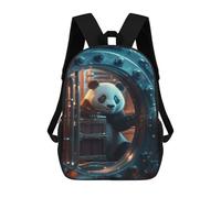 sinyumoney 17inch Children's Backpack 3D Printed Cute Panda Bank Vault Schoolbag Student Daypack Fashion Casual Lightweight School Bags for School College Travel
