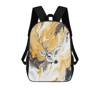 sinyumoney 17inch Children's Backpack 3D Printed Deer Abstract Painting Art Schoolbag Student Daypack Fashion Casual Lightweight School Bags for School College Travel