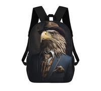 sinyumoney 17inch Children's Backpack 3D Printed Eagle in Boho Suit Schoolbag Student Daypack Fashion Casual Lightweight School Bags for School College Travel