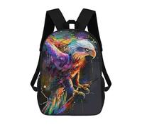 sinyumoney 17inch Children's Backpack 3D Printed Eagle Popart Painting Schoolbag Student Daypack Fashion Casual Lightweight School Bags for School College Travel