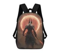 sinyumoney 17inch Children's Backpack 3D Printed Egyptian God with Sword Schoolbag Student Daypack Fashion Casual Lightweight School Bags for School College Travel