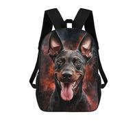 sinyumoney 17inch Children's Backpack 3D Printed Funny Doberman Portrait Schoolbag Student Daypack Fashion Casual Lightweight School Bags for School College Travel