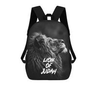 sinyumoney 17inch Children's Backpack 3D Printed Lion of Judah Schoolbag Student Daypack Fashion Casual Lightweight School Bags for School College Travel