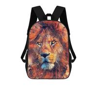 sinyumoney 17inch Children's Backpack 3D Printed Lion Schoolbag Student Daypack Fashion Casual Lightweight School Bags for School College Travel
