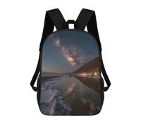 sinyumoney 17inch Children's Backpack 3D Printed Milky Way Reflection in Death Valley Schoolbag Student Daypack Fashion Casual Lightweight School Bags for School College Travel