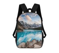 sinyumoney 17inch Children's Backpack 3D Printed Moraine Lake Dawn Banff Schoolbag Student Daypack Fashion Casual Lightweight School Bags for School College Travel