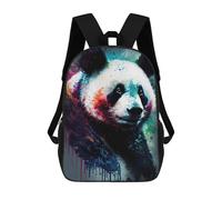 sinyumoney 17inch Children's Backpack 3D Printed Panda Art Style 3 Schoolbag Student Daypack Fashion Casual Lightweight School Bags for School College Travel