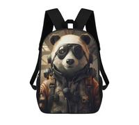 sinyumoney 17inch Children's Backpack 3D Printed Panda As A Pilot Schoolbag Student Daypack Fashion Casual Lightweight School Bags for School College Travel
