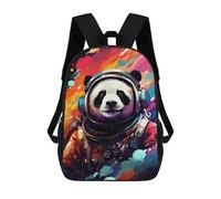 sinyumoney 17inch Children's Backpack 3D Printed Panda Astronaut Space Suit-3 Schoolbag Student Daypack Fashion Casual Lightweight School Bags for School College Travel