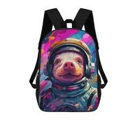 sinyumoney 17inch Children's Backpack 3D Printed Pig Astronaut Space Suit-1 Schoolbag Student Daypack Fashion Casual Lightweight School Bags for School College Travel