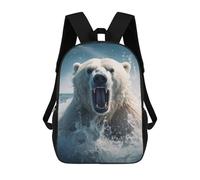 sinyumoney 17inch Children's Backpack 3D Printed Polar Bear Schoolbag Student Daypack Fashion Casual Lightweight School Bags for School College Travel
