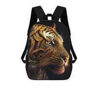 sinyumoney 17inch Children's Backpack 3D Printed Portrait Mystic Tiger Schoolbag Student Daypack Fashion Casual Lightweight School Bags for School College Travel