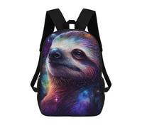 sinyumoney 17inch Children's Backpack 3D Printed Rainbow Sloth Galaxy Art Print Schoolbag Student Daypack Fashion Casual Lightweight School Bags for School College Travel
