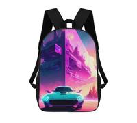 sinyumoney 17inch Children's Backpack 3D Printed Retro Car 19 Schoolbag Student Daypack Fashion Casual Lightweight School Bags for School College Travel