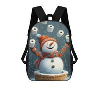 sinyumoney 17inch Children's Backpack 3D Printed Snowman Juggling Toilet Paper Christmas Schoolbag Student Daypack Fashion Casual Lightweight School Bags for School College Travel