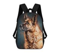 sinyumoney 17inch Children's Backpack 3D Printed Splatter Hunting Dog Schoolbag Student Daypack Fashion Casual Lightweight School Bags for School College Travel