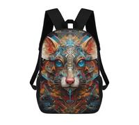sinyumoney 17inch Children's Backpack 3D Printed Steampunk Cat Art Print Schoolbag Student Daypack Fashion Casual Lightweight School Bags for School College Travel