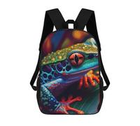 sinyumoney 17inch Children's Backpack 3D Printed The Little Jumping Frog 2 Schoolbag Student Daypack Fashion Casual Lightweight School Bags for School College Travel