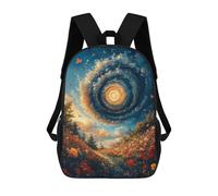 sinyumoney 17inch Children's Backpack 3D Printed Whispering Flowers A Dreamy Garden Symphony Schoolbag Student Daypack Fashion Casual Lightweight School Bags for School College Travel