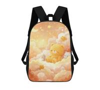 sinyumoney 17inch Cloudy Dreams Cute Bear Illustration Kids School Backpack 3D Printed Fashion School Bag Casual School Bag for Boys Elementary And Middle School Students