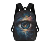 sinyumoney 17inch Cosmic Eye Painting-4 Kids School Backpack 3D Printed Fashion School Bag Casual School Bag for Boys Elementary And Middle School Students
