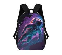 sinyumoney 17inch Eternal Voyage Kids School Backpack 3D Printed Fashion School Bag Casual School Bag for Boys Elementary And Middle School Students