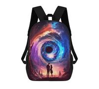 sinyumoney 17inch Galactic Bond Fantasy Kids School Backpack 3D Printed Fashion School Bag Casual School Bag for Boys Elementary And Middle School Students